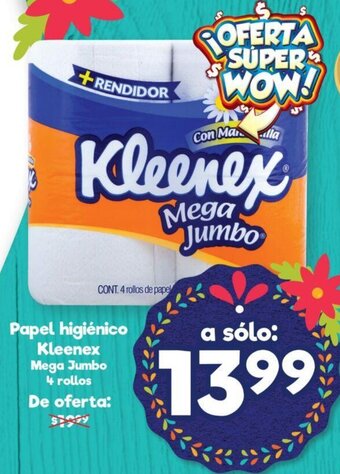 Papel Higiénico Kleenex Mega Jumbo 4 Rollos