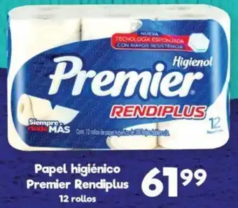 Papel Higiénico EPremier Rendiplus 12 Rollos