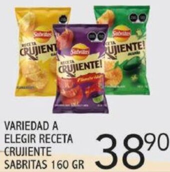 Alsuper Variedad a Elegir Receta Crujiente Sabritas 160gr oferta