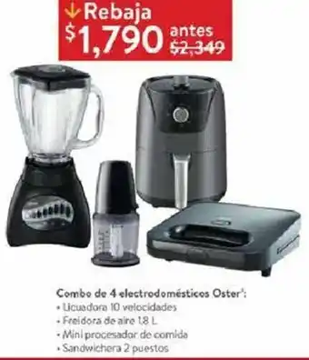 Walmart Oster Combo de 4 Electrodomésticos 1,8L oferta