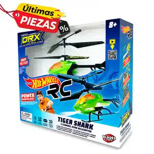 HELICÓPTERO HOT WHEELS DRX TIGER SHARK (VERDE)