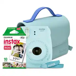 RadioShack PAQUETE CÁMARA FUJIFILM INSTAX MINI 9 / ESTUCHE / CORREA / PELÍCULA (HIELO) oferta