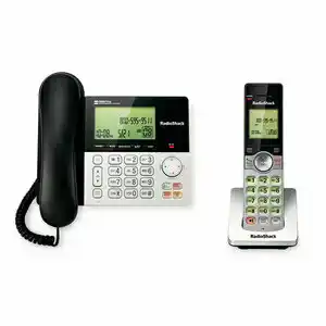 Bundle Teléfono Inalámbrico y Alámbrico RadioShack CS 6949 / Plata