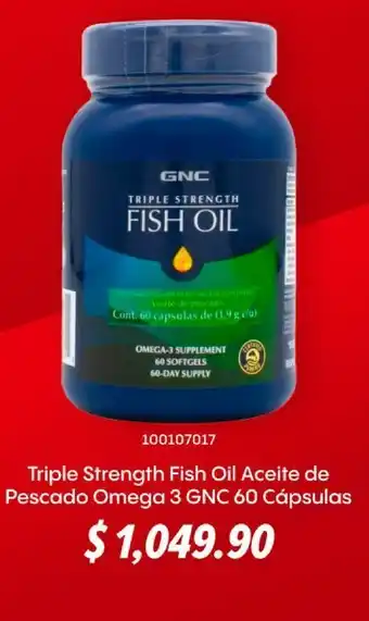 GNC Triple strength fish oil aceite de pescado omega 3 gnc 60 cápsulas oferta