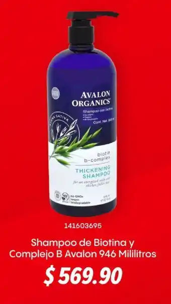 Shampoo de biotina y complejo b avalon 946 mililitros