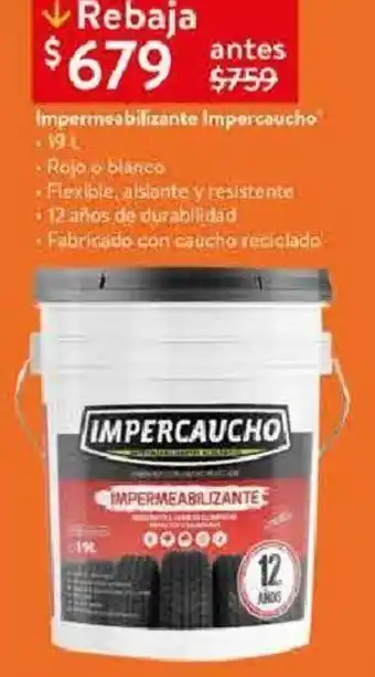 Walmart Impermeabilizante Impercaucho 19L oferta