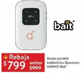 Router Portátil Inalámbrico Quamtum MIFIHS1 Bait