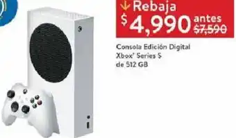 Walmart Consola Edición Digital Xbox Series S de 512GB oferta
