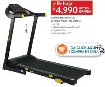 Walmart Caminadora Eléctrica Athletic Works YK-031431 oferta