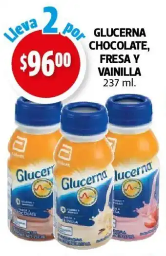 Farmacias Guadalajara Glucerna Chocolate, Fresa y Vainilla 237ml oferta