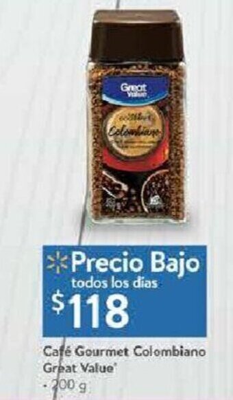 Walmart Great Value Cafe Gourmet Colombiano oferta