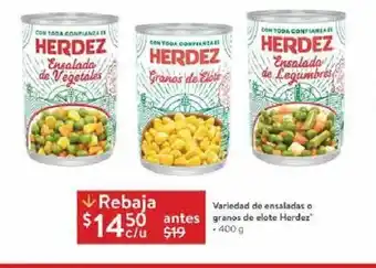 Herdez Variedad de ensaladas o granos de elote 400g