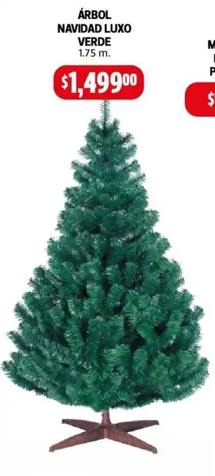 Arbol Navidad Luxo Verde 1.75 m