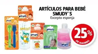 Farmacias Guadalajara Smudy's Articulos para bebe Excepto esponja oferta