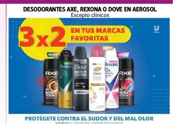 Farmacias Guadalajara Axe, Rexona o Dove en Aerosol Desodorantes oferta