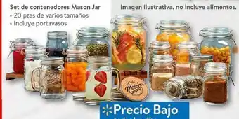 Set de contenedores mason jar