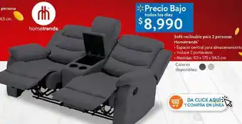 Walmart Sofá reclinable para 2 persona hometrends oferta