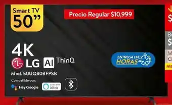 Walmart Smart tv lg 4k 50" oferta