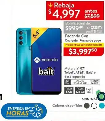 Walmart Motorola g71 oferta