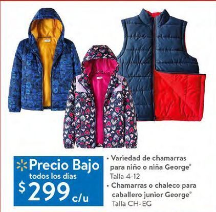 Chamarras oferta en Walmart