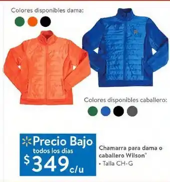 Walmart Chamarra para dama o caballero wilson oferta