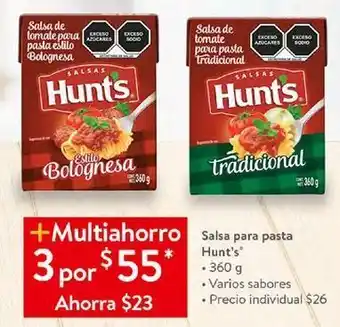 Salsa para pasta hunt's 360g x3