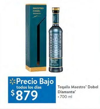 Walmart Tequila maestro dobel diamante 700ml oferta