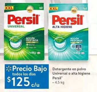 Walmart Detergente en polvo persil 4,5kg oferta