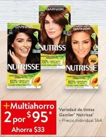 Walmart Tintes garnier nutrisse x 2 oferta