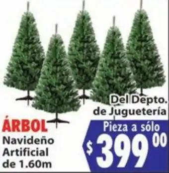 Casa Ley Árbol Navideño Artificial de 1,60m oferta