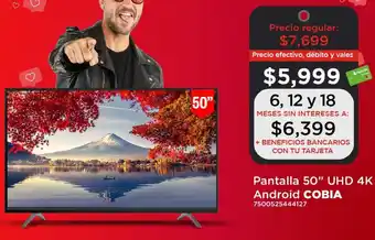 City Club Pantalla 50" UHD 4K Android Cobia oferta