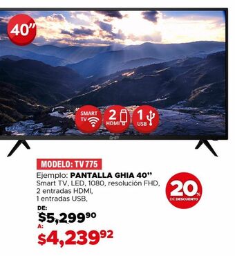 DelSol Pantalla guia 40" oferta