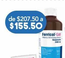 Farmacia San Pablo Ferricol 100 ml suspensión frasco dosificador hierro aminoquelado 3000.0 mg oferta