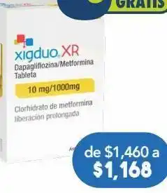 Farmacia San Pablo Xigduo xr 28 tableta caja depagliflozin 10 mg metformina 1000 mg oferta