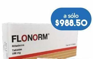 Farmacia San Pablo Flonorm 14 tabletas caja rifaximina 550 mg oferta