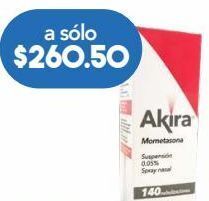 Akira descongestionante nasal 1 suspensión atomizador furoato de mometasona 0.05 %