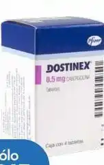 Farmacia San Pablo Dostinex 4 tabletas frasco cabergolina 0.5 mg oferta