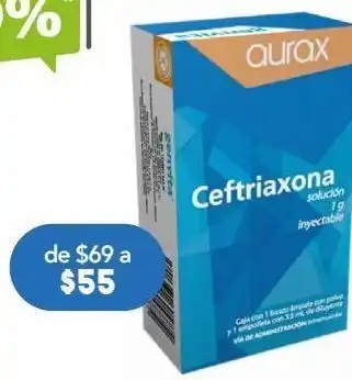 Ceftriaxona 1 g lidocaína 3.5 mg
