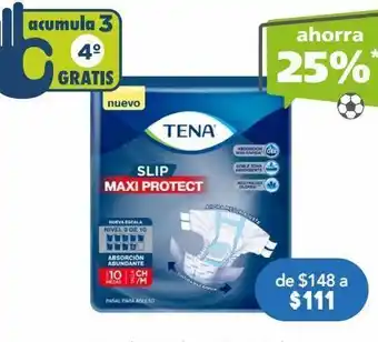 Farmacia San Pablo Tena slip maxi protect pañal para adulto talla ch/m 10 piezas bolsa oferta