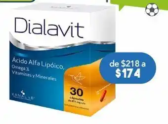 Farmacia San Pablo Dialavit omega 3, vitaminas y minerales 30 caja ácido alfalipóico 100 mg oferta