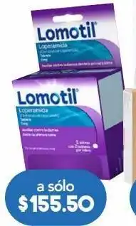Lomotil auxiliar contra la diarrea 10 tableta sobre clorhidrato de loperamida 2 mg