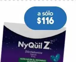 Farmacia San Pablo Nyquilz auxiliar en el insomnio 15 piezas cápsula caja clorhidrato de difenhidramina 25 mg oferta