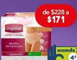 Farmacia San Pablo Depend ropa interior desechable ropa interior mujer grande 10 piezas bolsa oferta