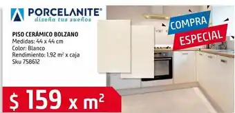 Sodimac Homecenter Piso cerámico 44x44 bolzano blanco 1.92 oferta