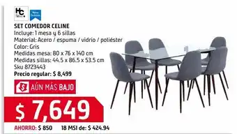 Set comedor celine 1+6