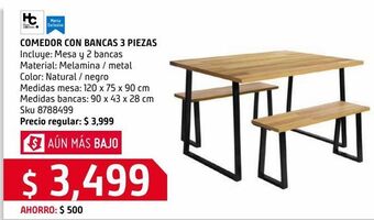 Sodimac Homecenter Set comedor cauly oferta