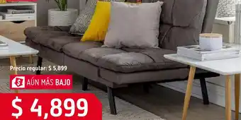 Sodimac Homecenter Futón moscú tela gris oferta