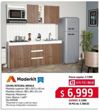 Sodimac Homecenter Cocina integral arkala 1.8 metros gales blanco oferta