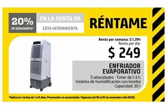 Sodimac Homecenter Enfriador evaporativo oferta