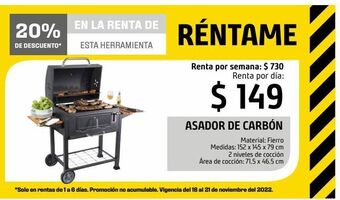 Sodimac Homecenter Asador de carbón renta por día oferta